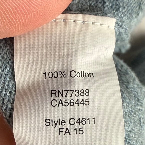 J Crew Mens V Neck Sweater Light Blue‎ Cotton Size Large - Picture 5 of 7